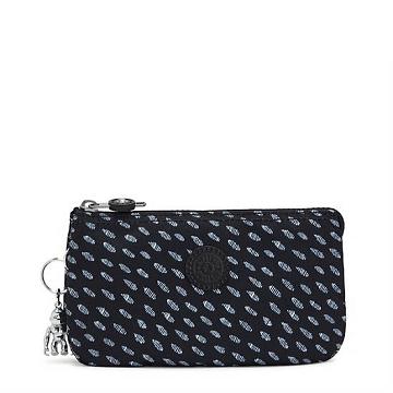 Kipling Creativity Large Printed Pouch Tassen Zwart Wit | NL 1123LI